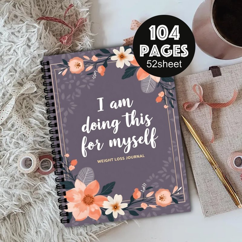 Fitness Journal Planner - A5 Weight Loss Diary, Daily Activity