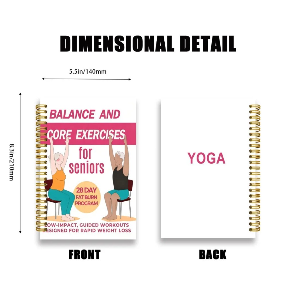 Chair Yoga Exercise Notebook F - огляд і ціна Fitness Journal Planner