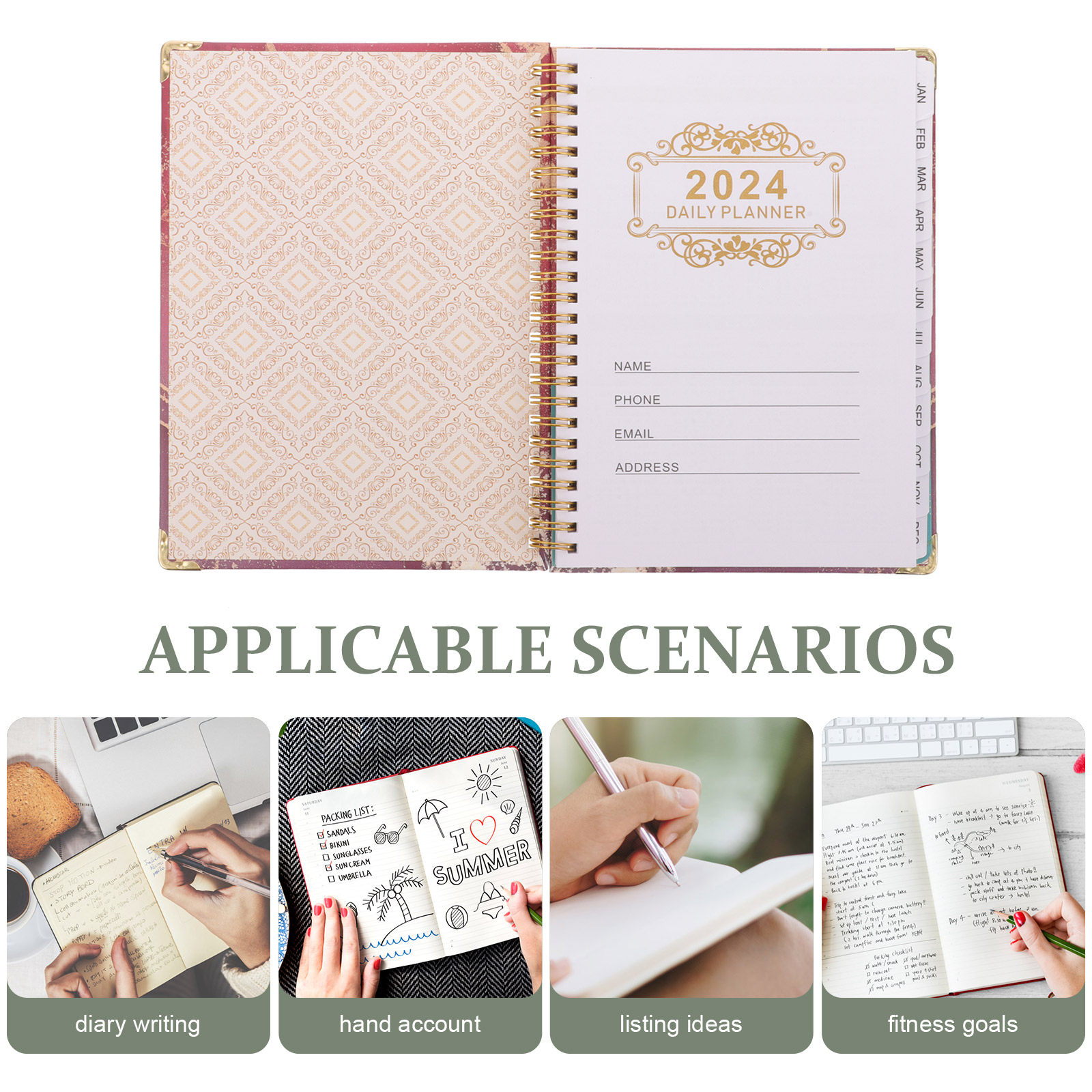 2024 Multi Functional Spiral N - огляд і ціна Fitness Journal Planner